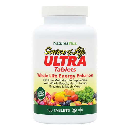 Front bottle of NaturesPlus Ultra Source of Life No-Iron Multivitamin - 180 tablets