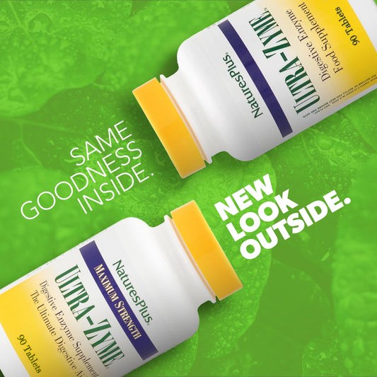 NaturesPlus Ultra-Zyme 90 tablets packaging and label
