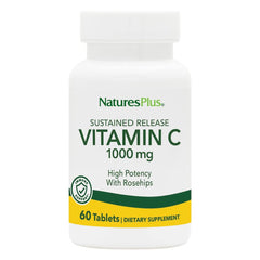 Front of NaturesPlus Sustained Release Vitamin C 1000 mg with Rose Hips bottle