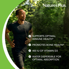 Gluten-free label on NaturesPlus Vitamin D3 400 IU bottle