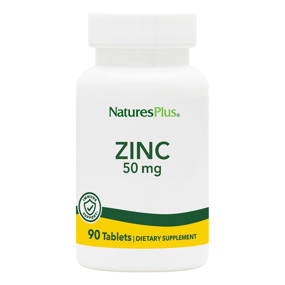 NaturesPlus Zinc 50 mg bottle front label