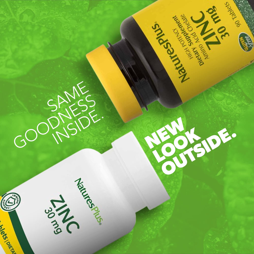 Gluten-free vegan zinc tablets packaging