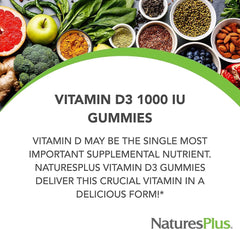 Gummy with 1000 IU Vitamin D3 label