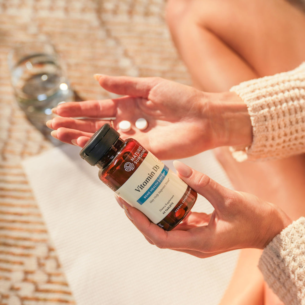 Graphic illustrating mood support and overall health with Vitamin D3
