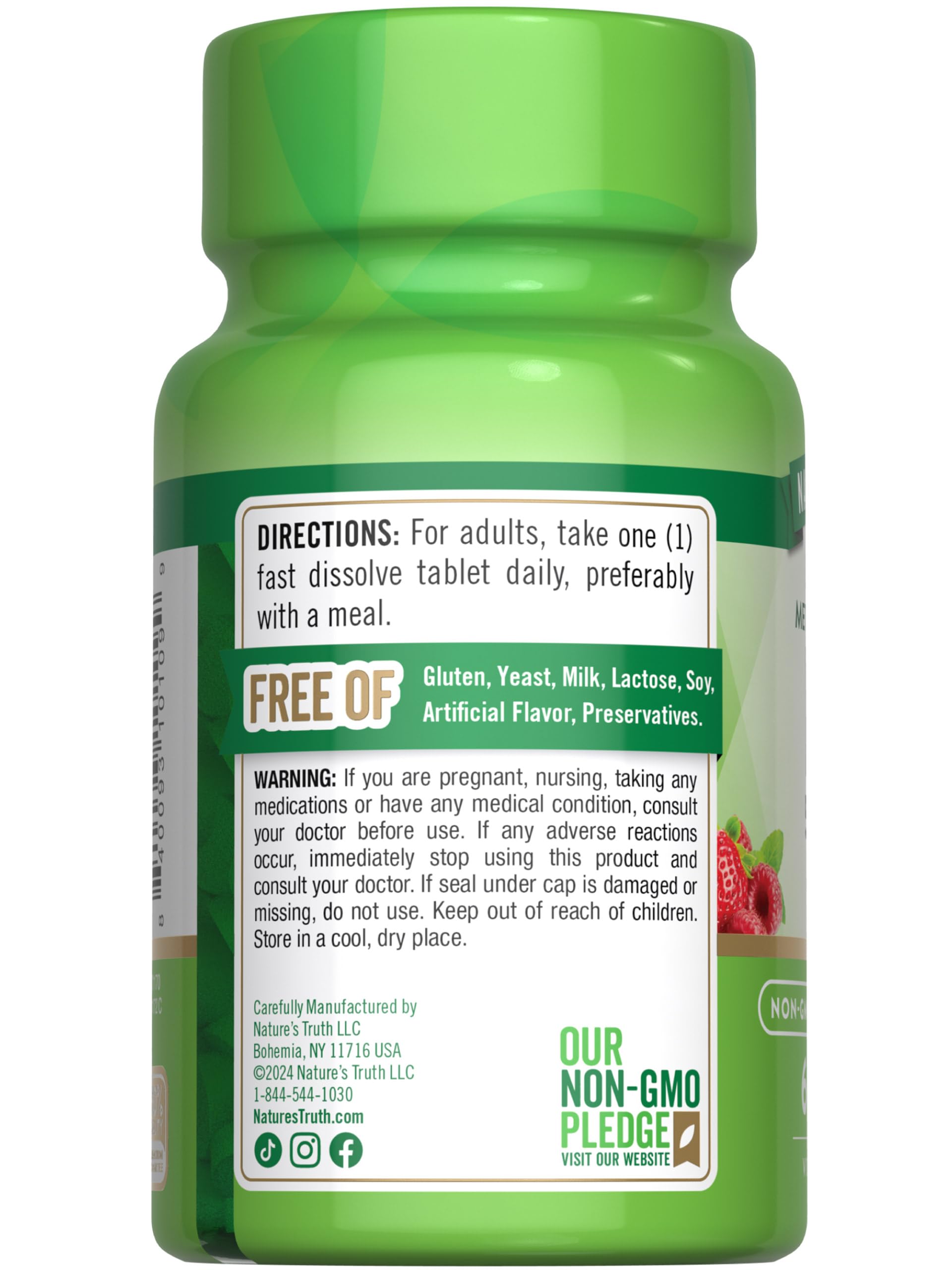 Nature's Truth logo with B12 product shot