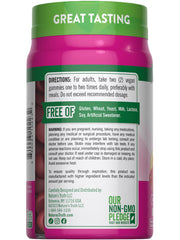 Nutrition facts panel and ingredients on Nature's Truth bottle