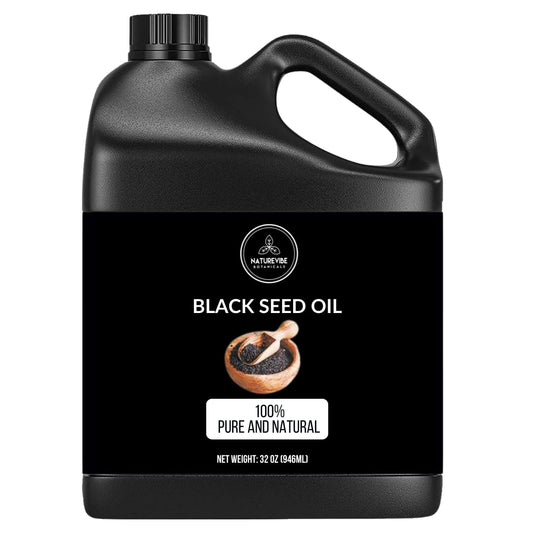 Naturevibe Botanicals Black Cumin Seed Oil 32 oz front view