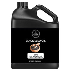 Naturevibe Botanicals Black Cumin Seed Oil 32 oz front view