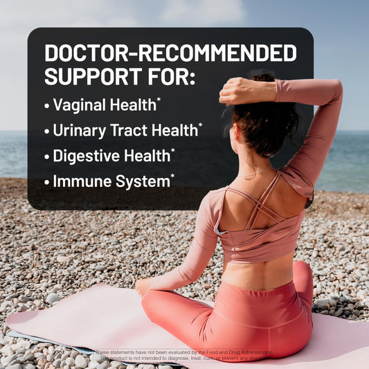 Graphic illustrating 18 probiotic strains in NatureWise Women's Probiotics