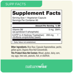 Delayed-release capsules of NatureWise 5-HTP 200 mg