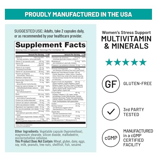 Front packaging of NatureWise Women’s Multivitamin with Stress Support