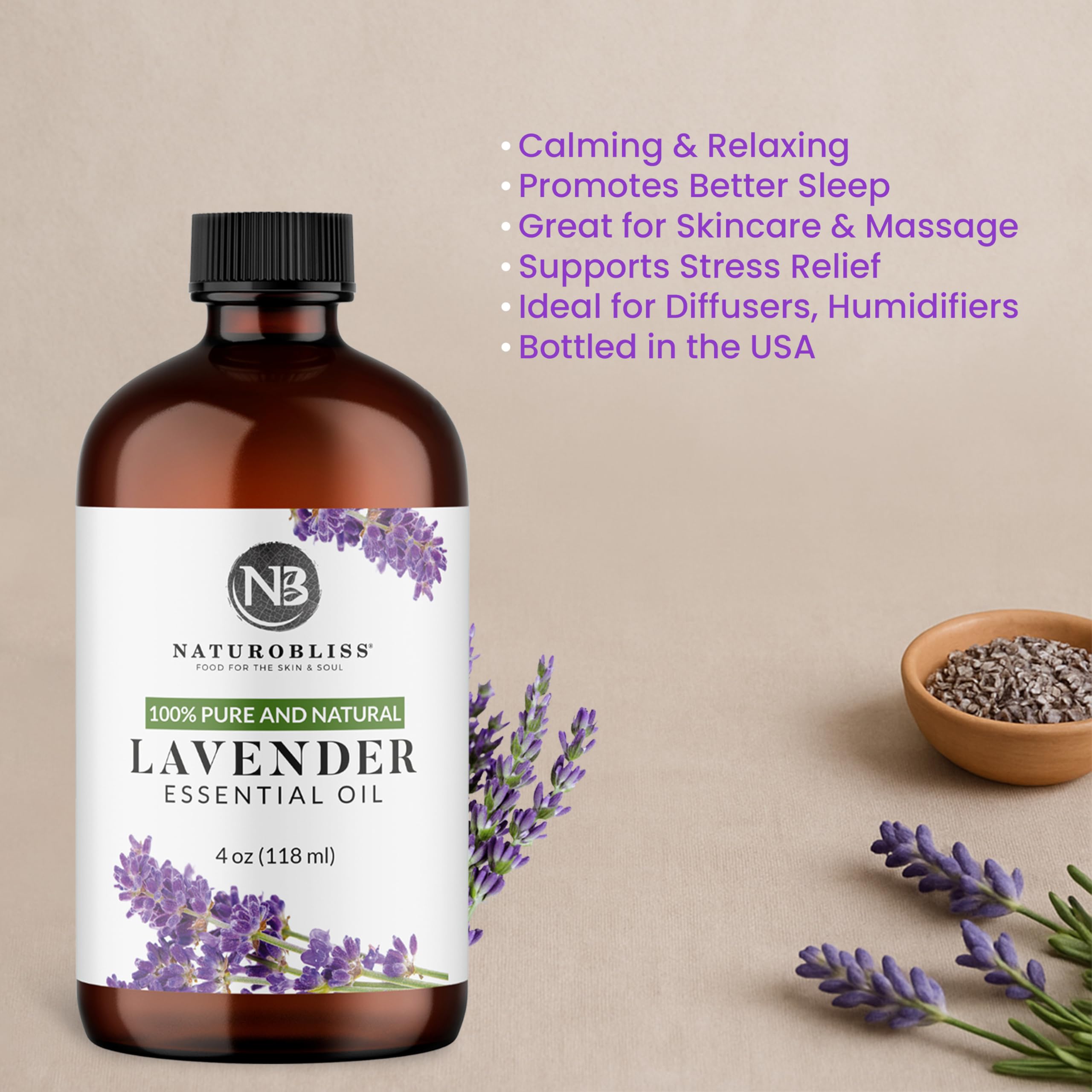 NaturoBliss lavender oil packaging box