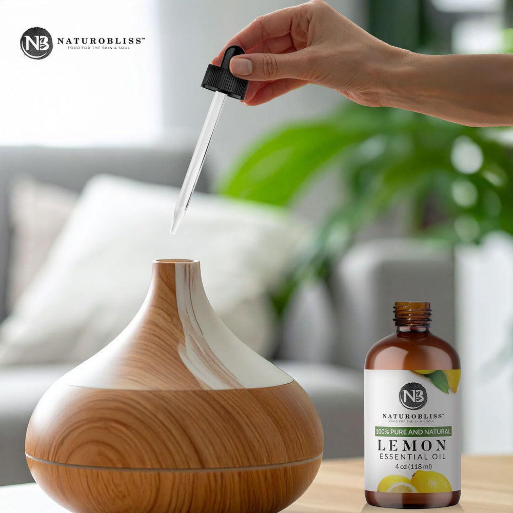 Lemon oil blending with eucalyptus, lavender and other oils
