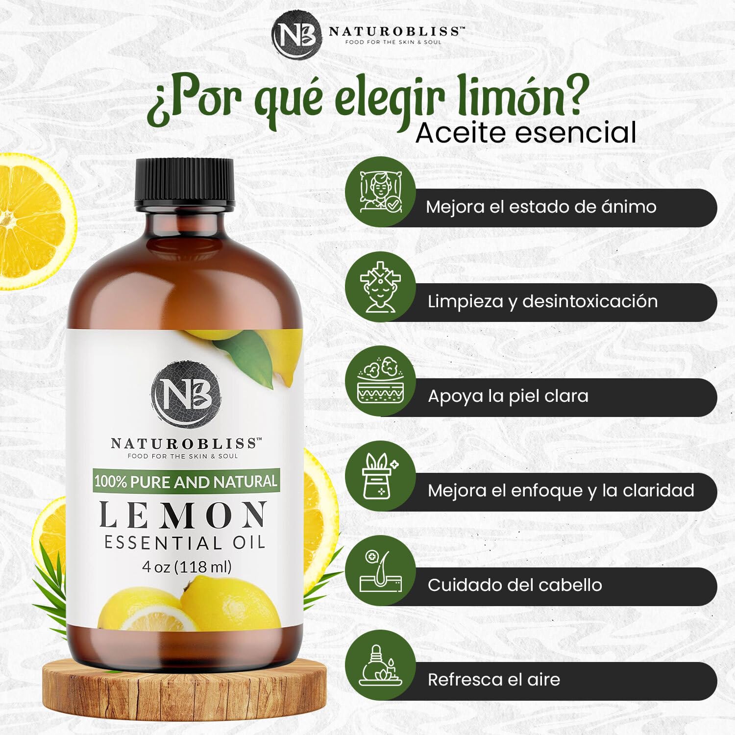 Amber glass bottle with glass dropper for NaturoBliss lemon oil