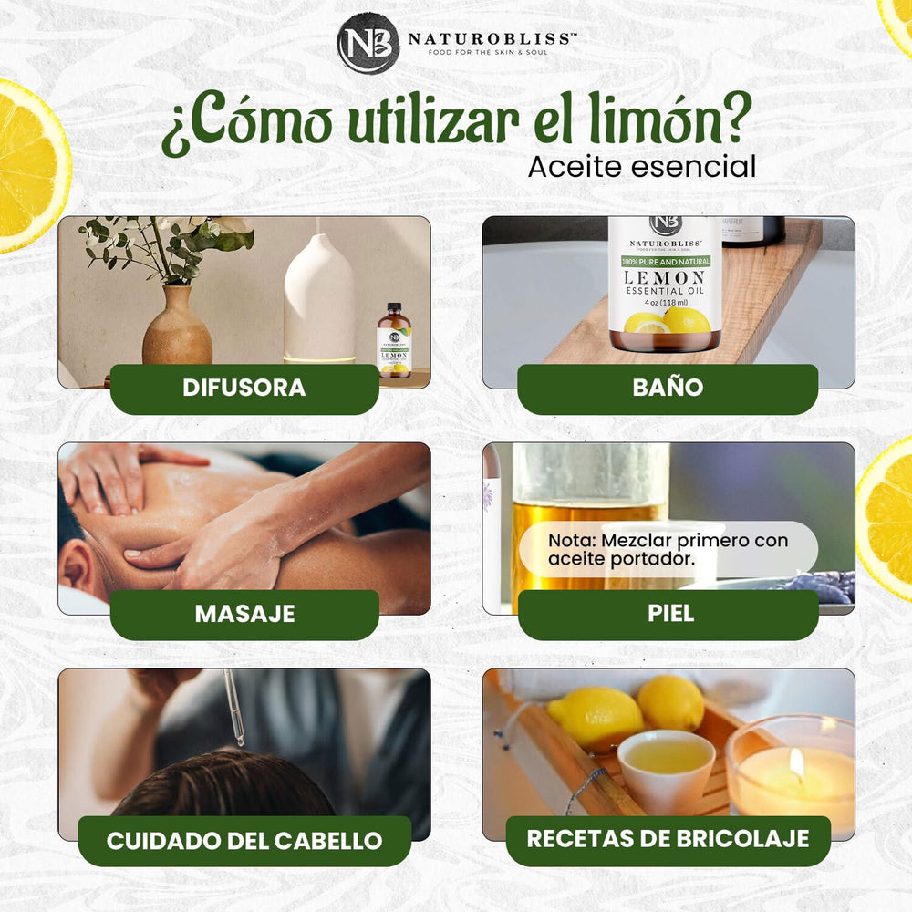 Lemon essential oil suitable for massage and blends