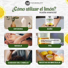 Lemon essential oil suitable for massage and blends