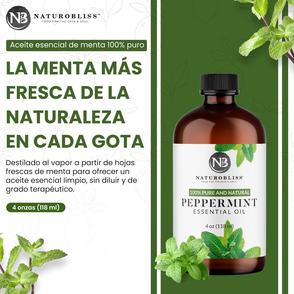 Peppermint essential oil steam-distilled for aromatherapy