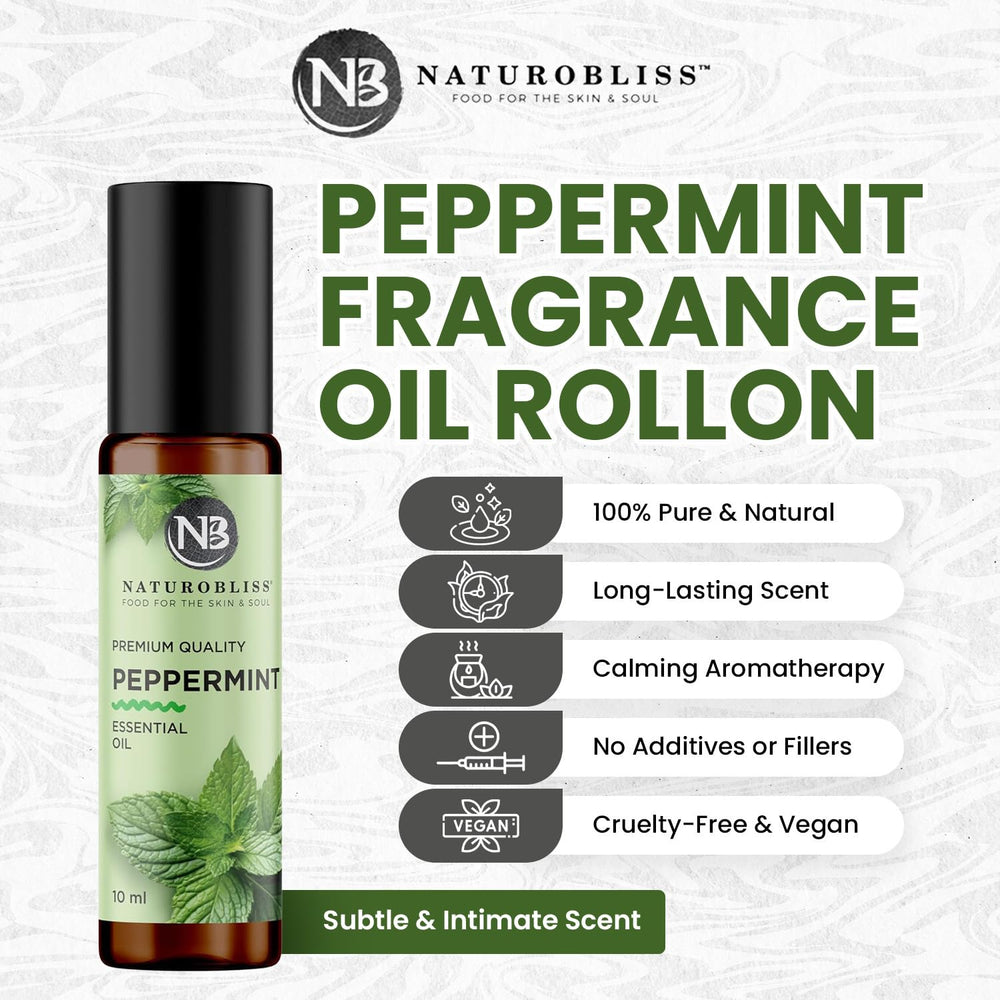 Side view of NaturoBliss Peppermint Roll-On 10 ml