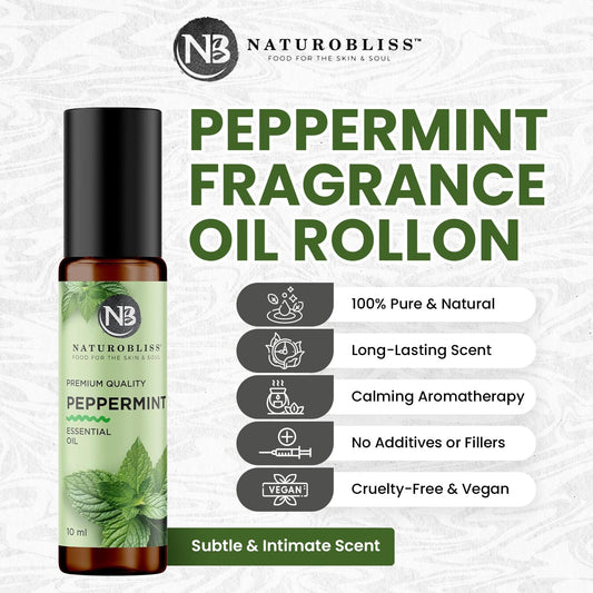Side view of NaturoBliss Peppermint Roll-On 10 ml