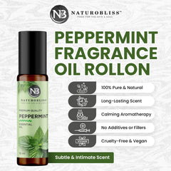 Side view of NaturoBliss Peppermint Roll-On 10 ml