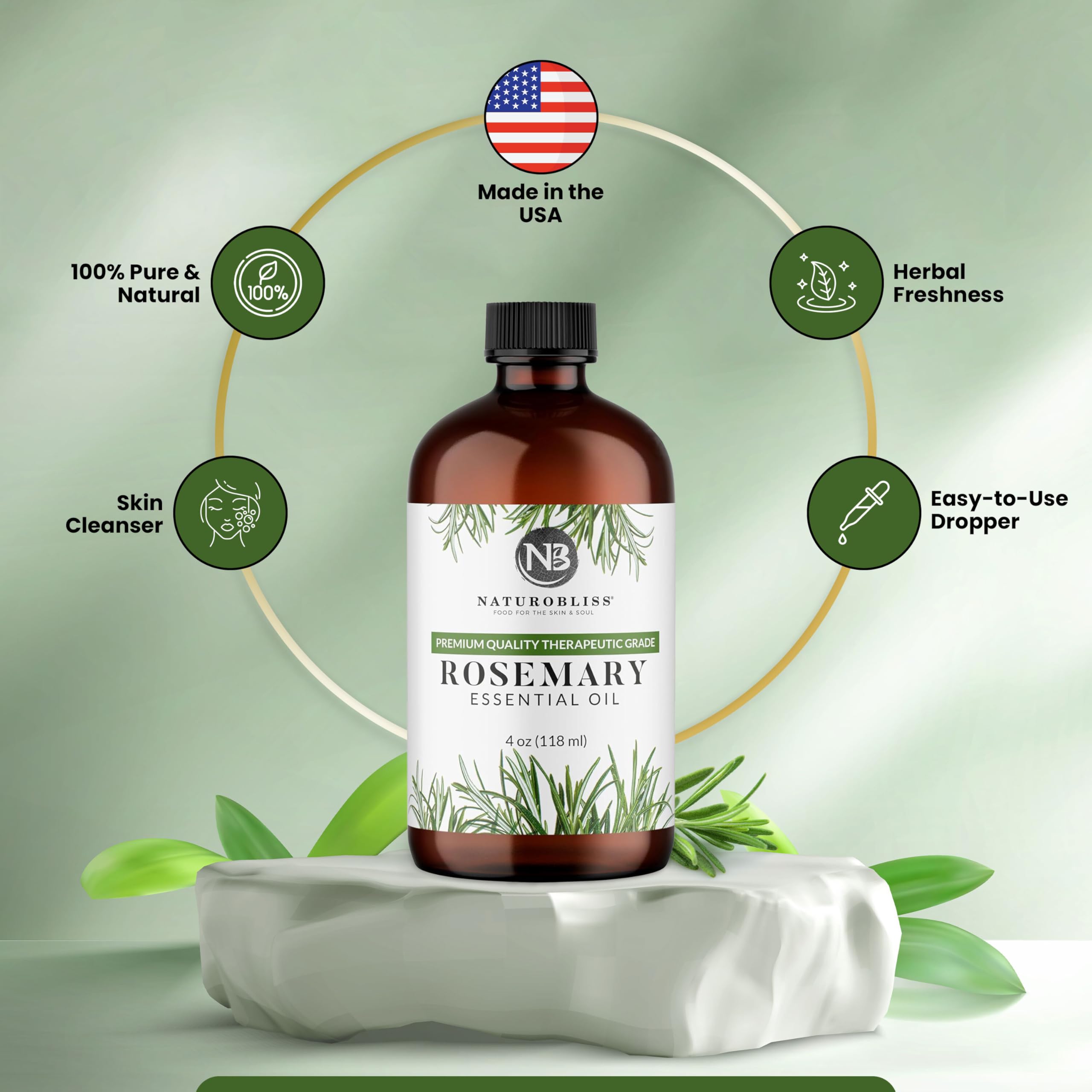 Aromatherapy diffuser with NaturoBliss rosemary essential oil