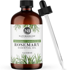 NaturoBliss rosemary essential oil bottle with glass dropper, 4 fl oz