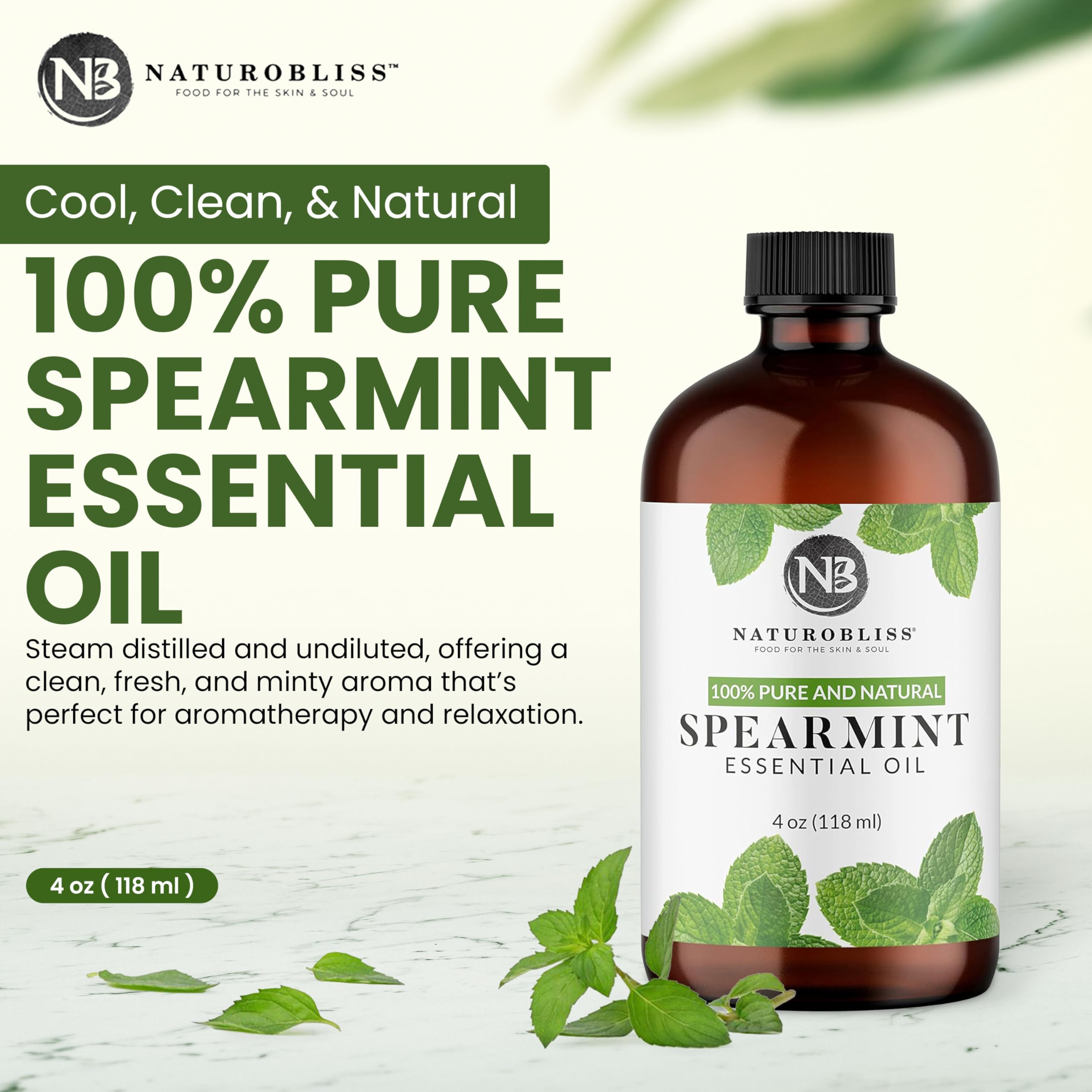 Premium glass bottle with UV coating and drip-free cap