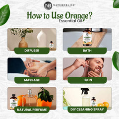 Therapeutic grade NaturoBliss Sweet Orange Essential Oil with no fillers