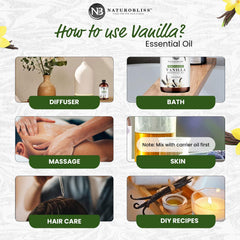 NaturoBliss Vanilla Essential Oil packaging box