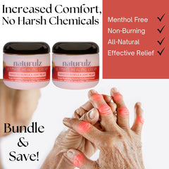 Back and neck relief application with Naturulz Healing Cream