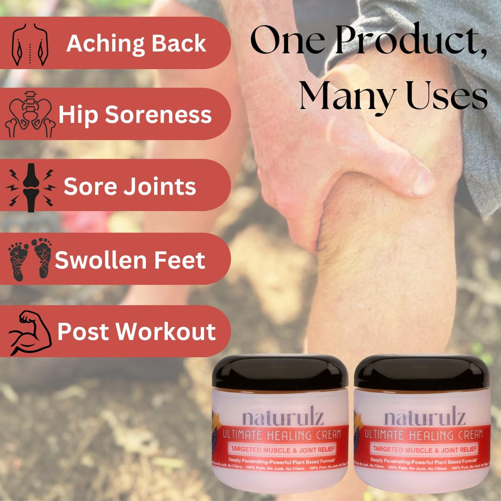 Two jars of Naturulz Healing Cream ready for everyday use