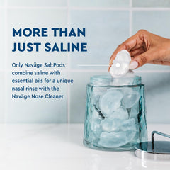 Fresh nasal rinse with Navage SaltPod for breathable mornings.