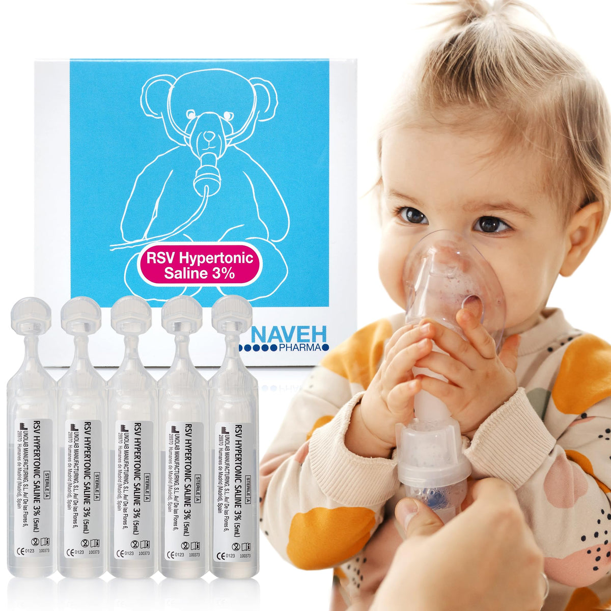 NAVEH PHARMA RSV 5ml vial ready for nebulizer for gentle baby breathing