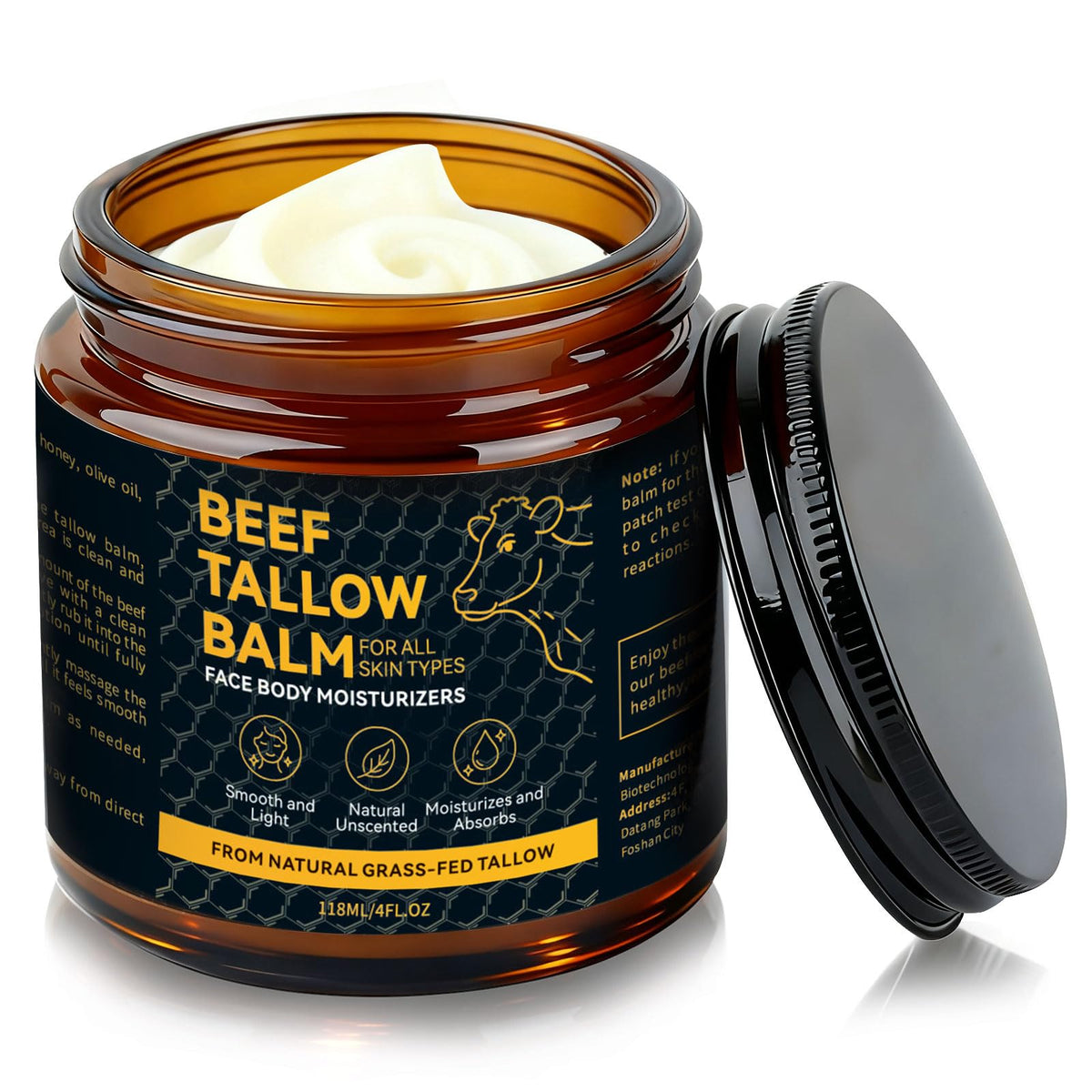 NAWydzz beef tallow face cream jar for deep hydration