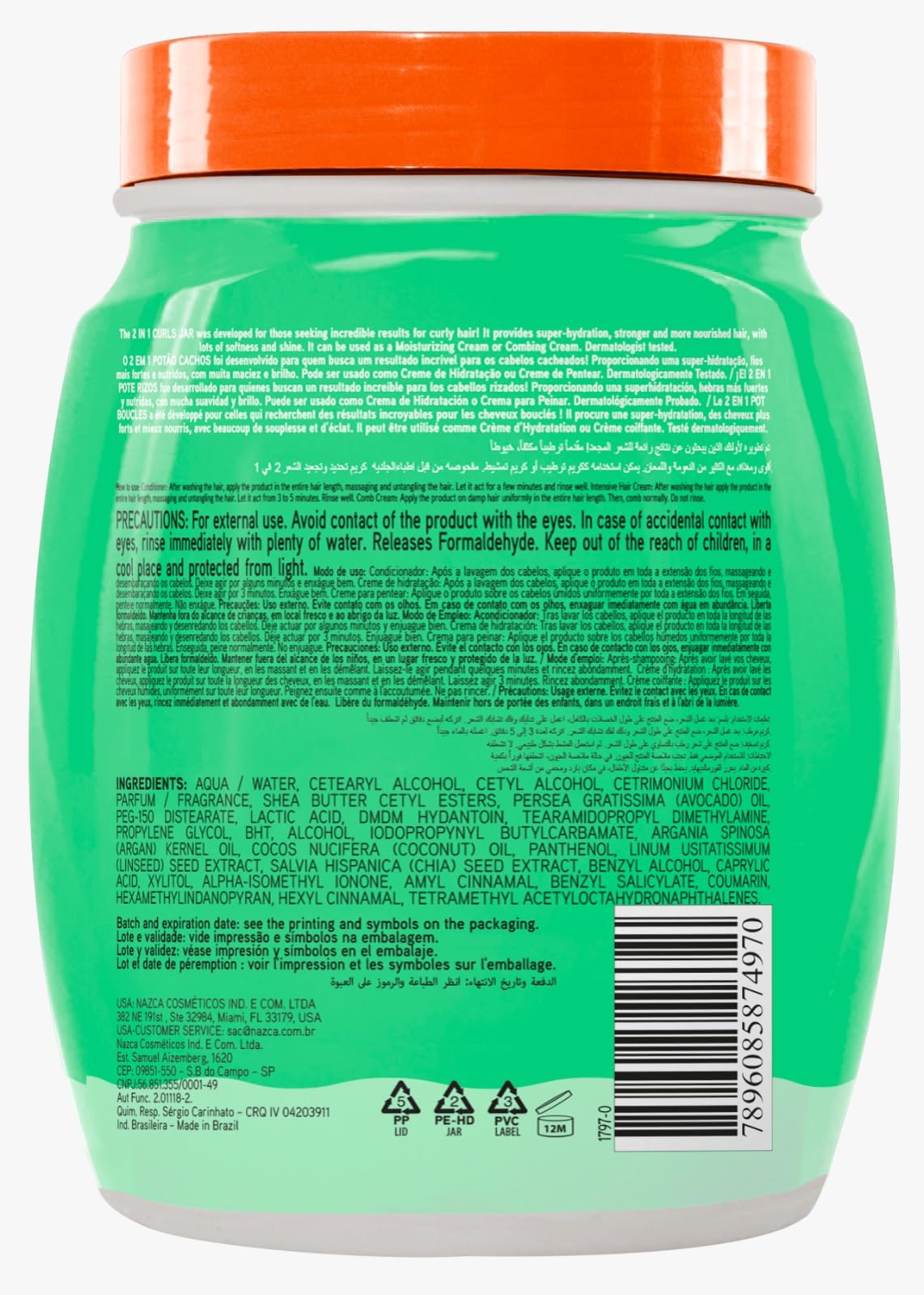 NAZCA More Curls Jar hands applying demonstrating 2-in-1 use in routine.