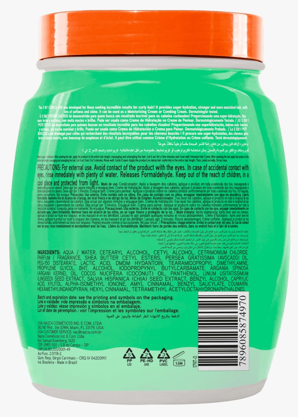 NAZCA More Curls Jar hands applying demonstrating 2-in-1 use in routine.