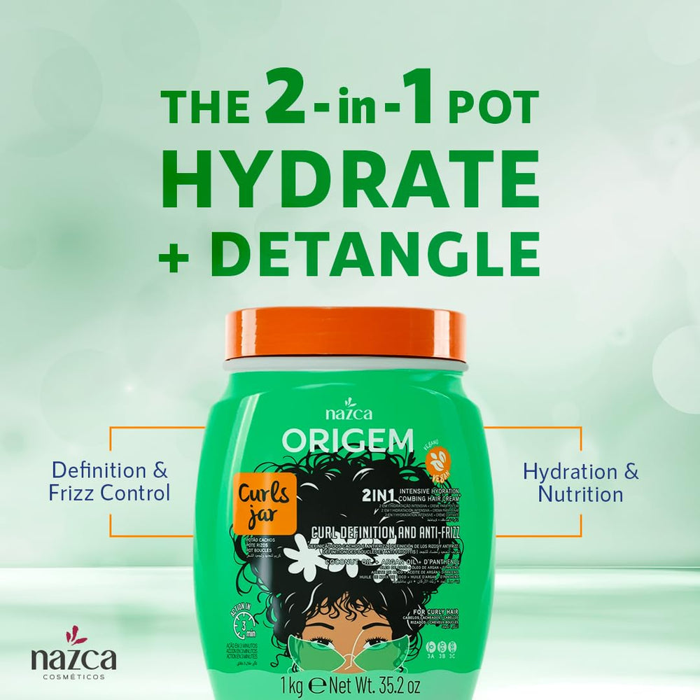NAZCA More Curls Jar rich cream texture close-up highlighting moisture-rich formula.