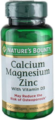 Nature's Bounty Cal/Mag/Zinc Caplets bottle 100 count