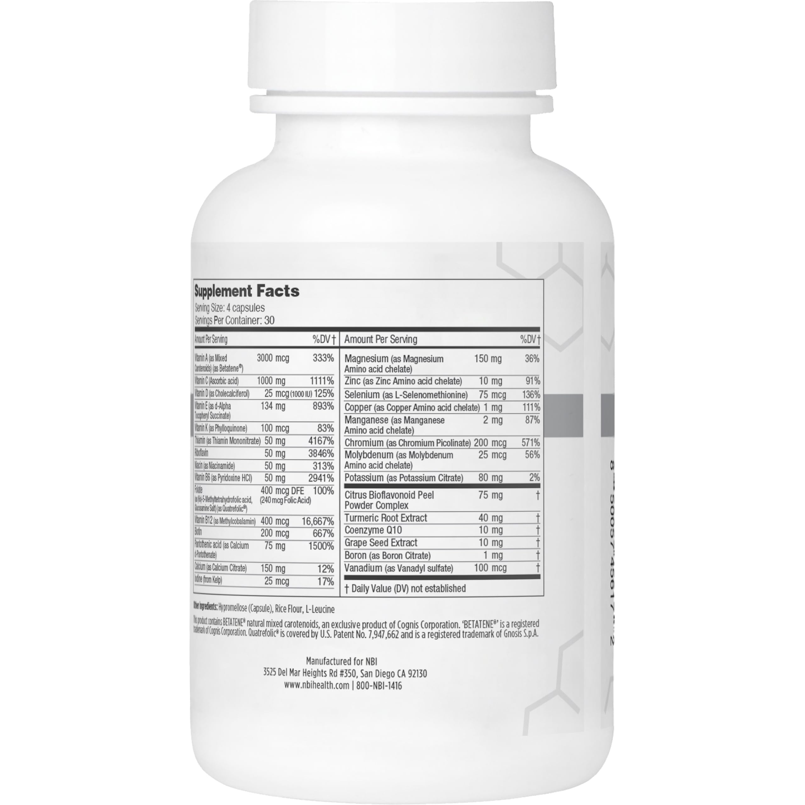 NBI capsule close-up highlighting texture and vegetarian shell for easy swallowing