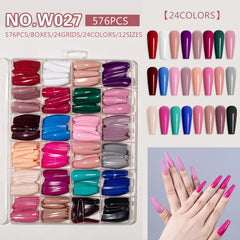 NBNTGH 576-piece nail kit box showing complete set for quick at-home manicures.