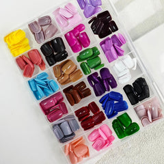 NBNTGH ABS square nails with glossy full-cover look