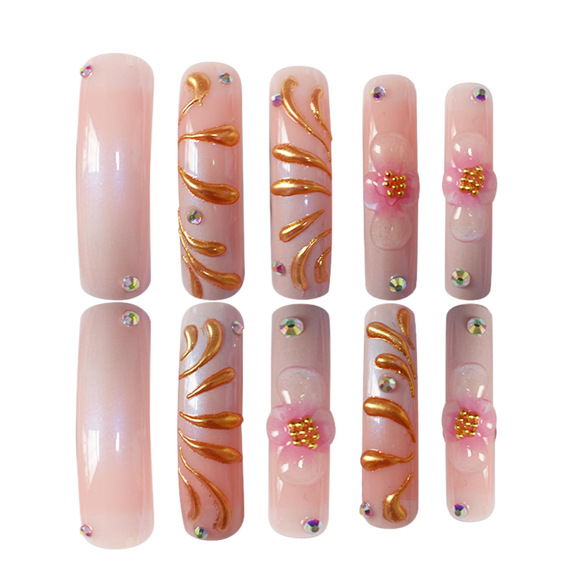 NBNTGH Full-cover nails for secure fit and quick wear.