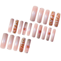 NBNTGH Glossy finish press-on nails for instant salon-like shine.