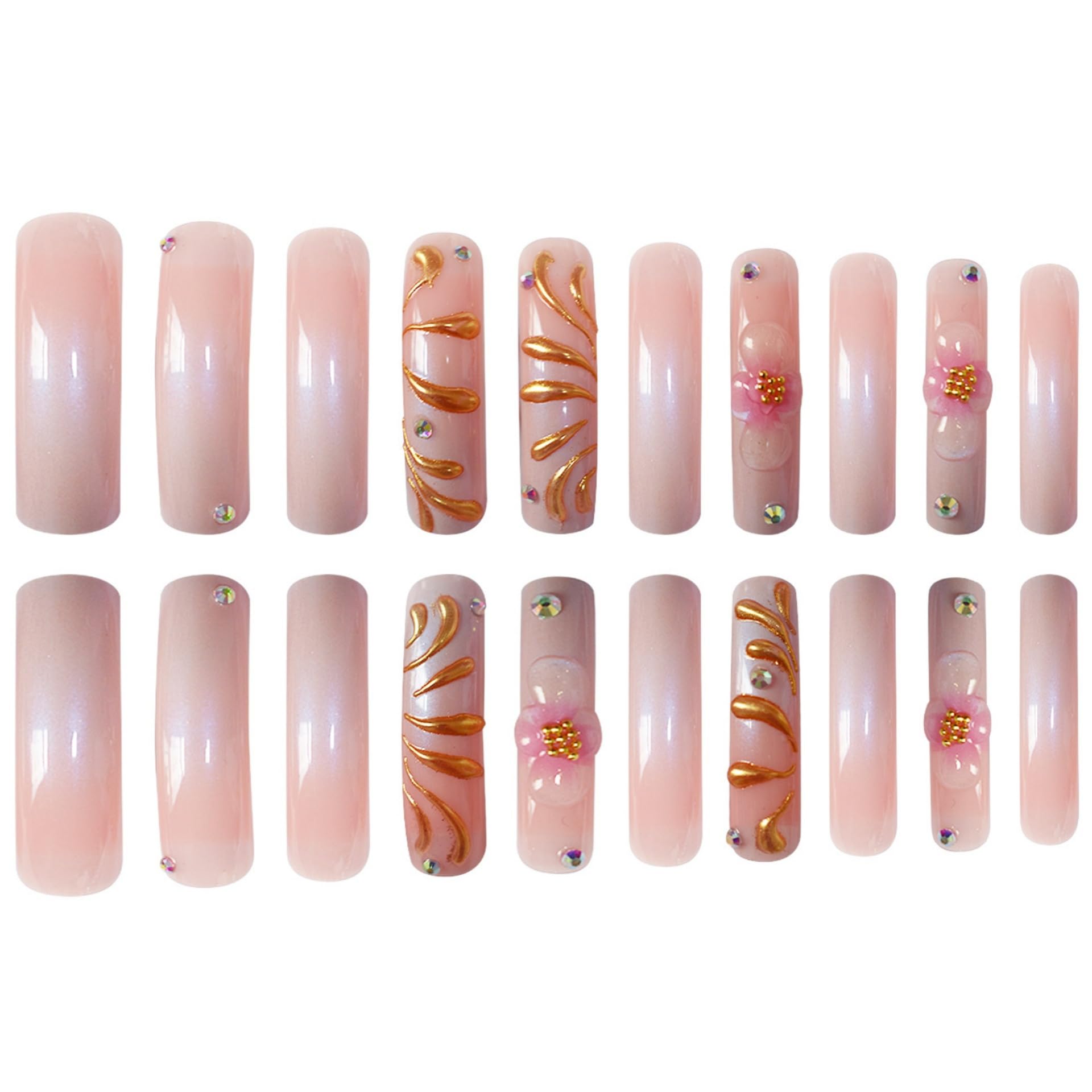 NBNTGH Nail kit contents with 20 nails and accessories for DIY beauty.