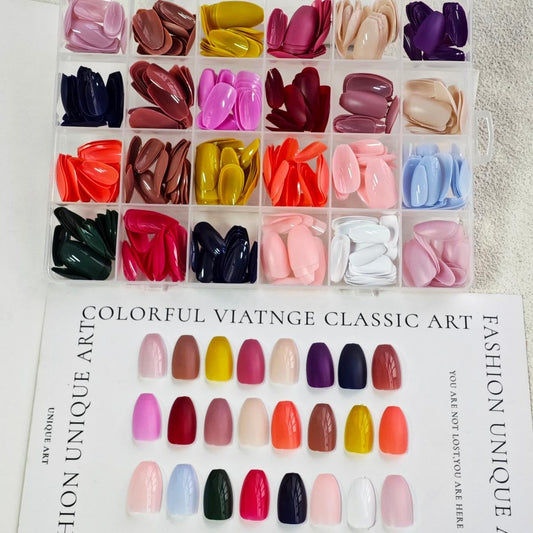 NBNTGH press-on nails kit includes 576 pieces for versatile styling.