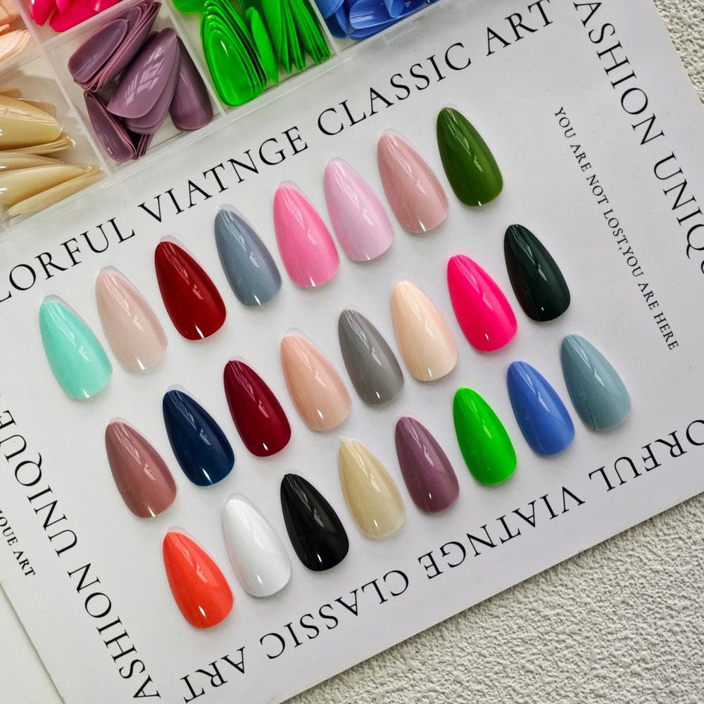 NBNTGH reusable press-on nails with glossy finish offer long-lasting wear potential.