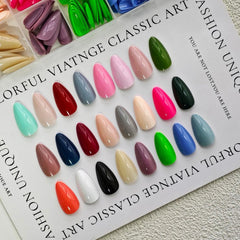 NBNTGH reusable press-on nails with glossy finish offer long-lasting wear potential.