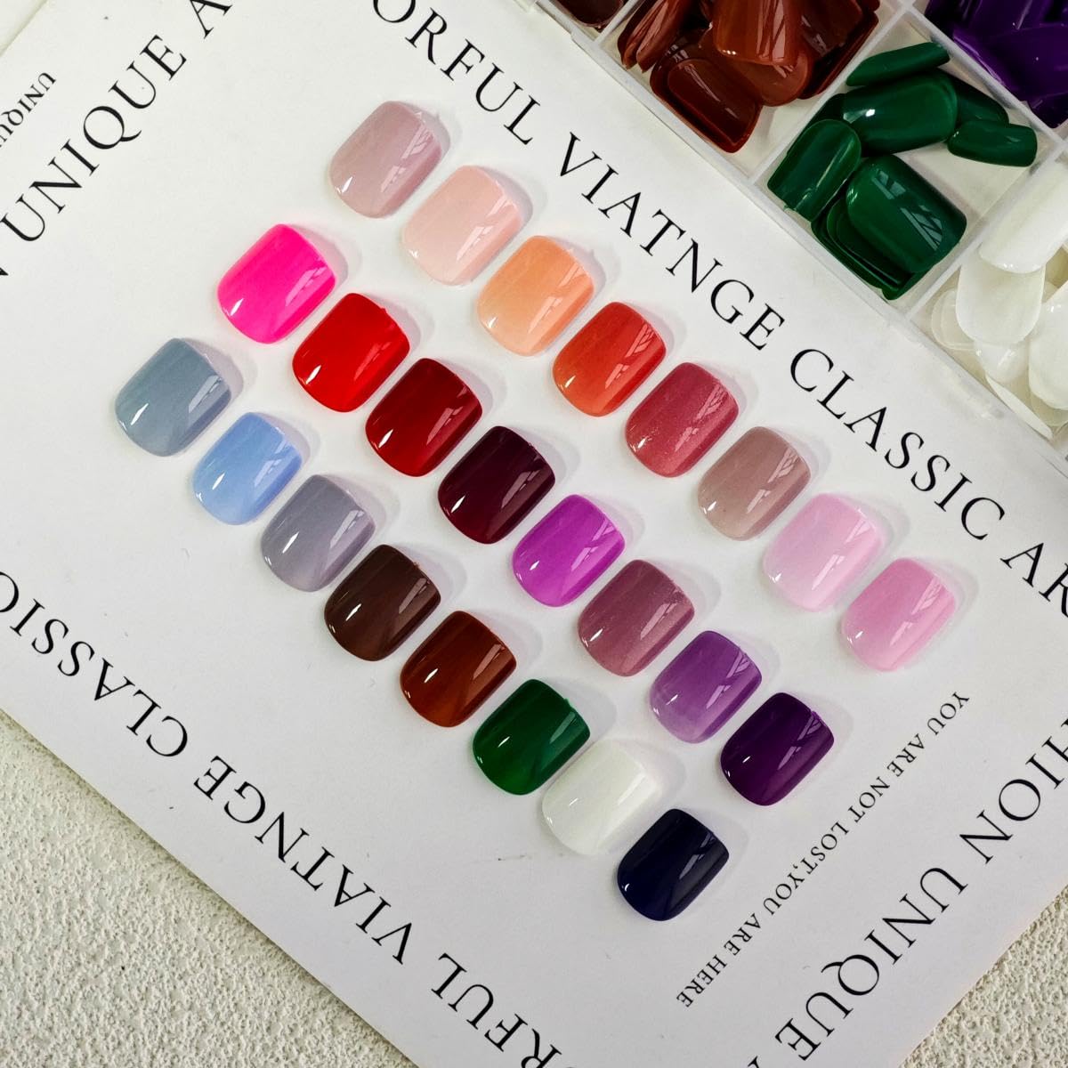NBNTGH solid color nail kit, reusable, for easy at-home nail art.