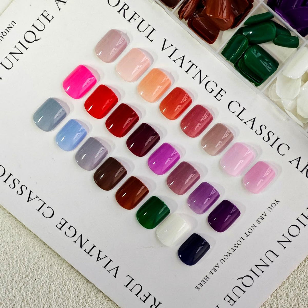 NBNTGH solid color nail kit, reusable, for easy at-home nail art.