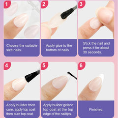 NBNTGH organized clear storage box keeps nails tidy and ready.